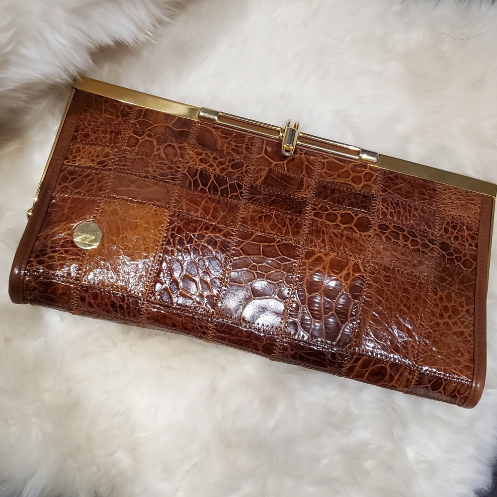 Vintage Zenith Patchwork Leather Clutch Bag